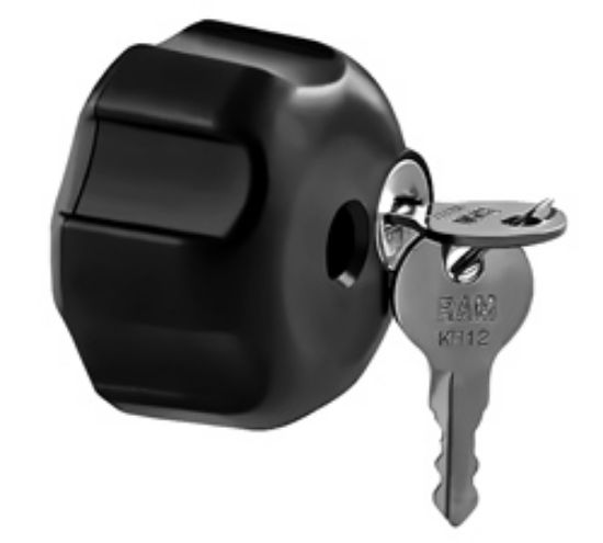 RAM® Key Lock Knob with Steel Insert for B Size Socket Arms