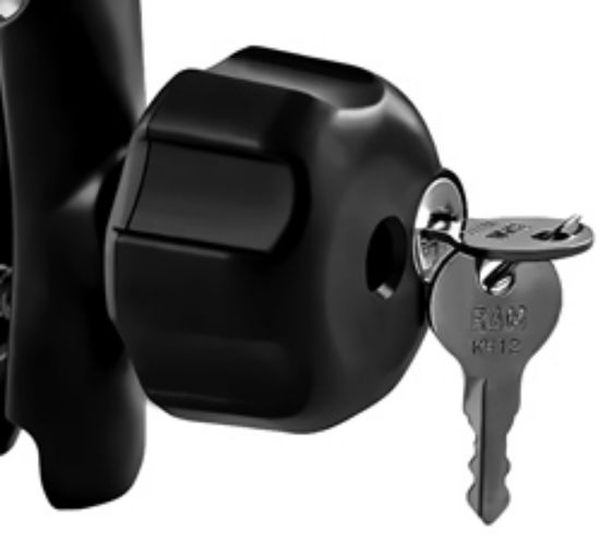 RAM® Key Lock Knob with Steel Insert for B Size Socket Arms