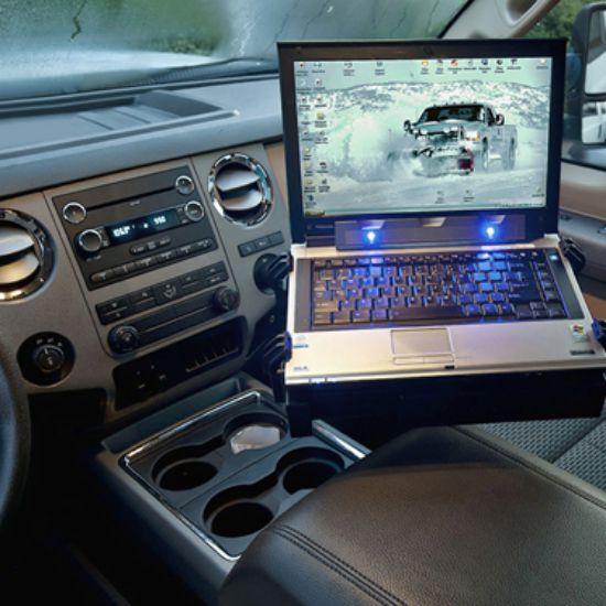 RAM® No-Drill™ Laptop Mount for '97-16 Ford F-250 - F750 + More