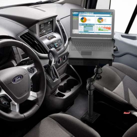 RAM® No-Drill™ Laptop Mount for '14-19 Ford Transit Full Size Van