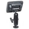 RAM® Composite Double Ball Mount for Lowrance Elite-5, Mark-5 + More