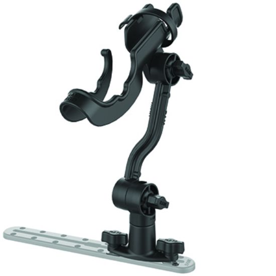 RAM ROD® Fishing Rod Holder with Extension Arm & Dual T-Bolt Track Base