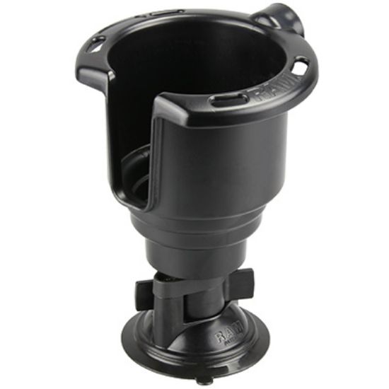 RAM® Twist-Lock™ Suction Cup with Drink Cup Holder