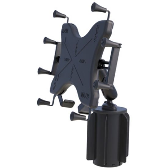 RAM® X-Grip® with RAM-A-CAN™ II Cup Holder Mount for 12" Tablets