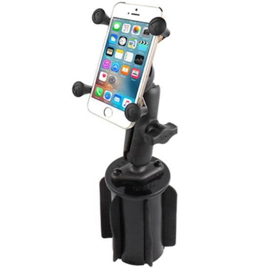 RAM® X-Grip® Phone Mount with RAM-A-CAN™ II Cup Holder Base