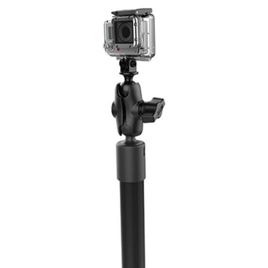 RAM® Tough-Pole™ 48" Action Camera Mount with Double Pipe & Track Base