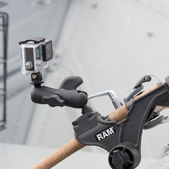 RAM ROD® JR Fishing Rod Holder with 4" Spline Post
