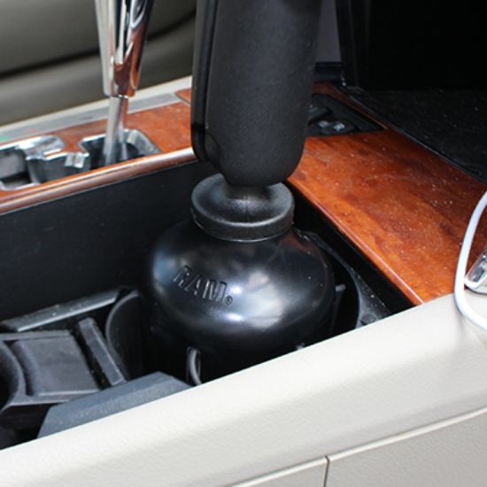 RAM® Stubby™ Cup Holder Mount with Double Socket Arm