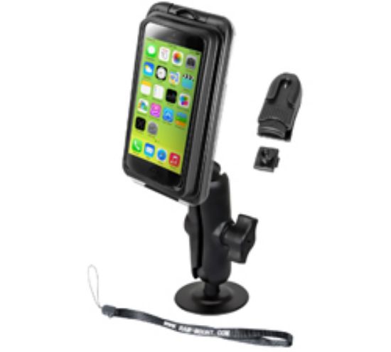 RAM® Aqua Box® Pro 20 iPhone 5 Mount with Flex Adhesive Base