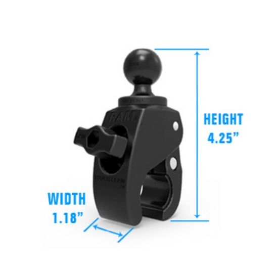 RAM® Tough-Claw™ Small Clamp Mount with Diamond Plate