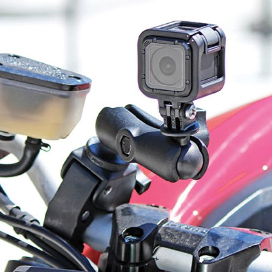 RAM® Tough-Claw™ Double Ball Mount with Universal Action Camera Adapter