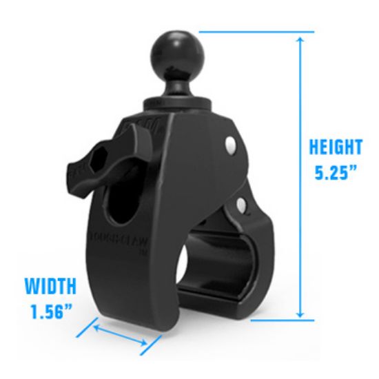RAM® Tough-Claw™ Medium Clamp Base with Double Socket Arm