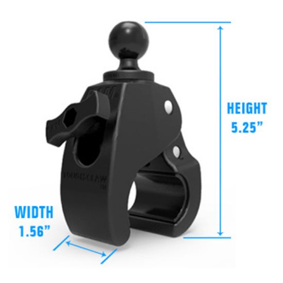 RAM® Tough-Claw™ Medium Clamp Mount with Diamond Plate