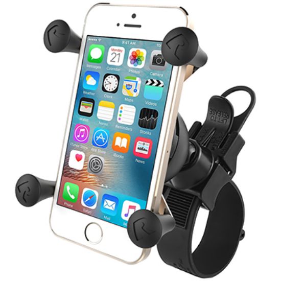 RAM® X-Grip® Phone Mount with RAM® EZ-Strap™ Rail Mount